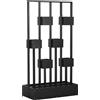 Outsunny Combinazione di fioriere, design modulare, struttura autoportante, legno naturale, nero, 90 x 45 x 170 cm | Aosom Italy