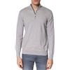 Blooker Maglia uomo con mezza zip in cotone e cashmere grigio chiaro