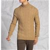 Blooker Maglia uomo dolcevita a trecce in misto lana
