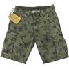 Blooker Bermuda tasconi fantasia elasticizzato Art. Grudina verde militare Made in Italy