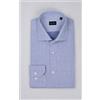 Bagariny Camicia uomo Bagariny sartoriale in cotone Oxford micro quadretto blu - slim fit
