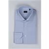 Bagariny Camicia uomo Bagariny sartoriale in cotone stretch strutturato a micro tessitura blu - slim fit