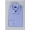 Bagariny Camicia uomo Bagariny sartoriale in cotone millerighe azzurro - regular fit