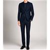 Amirante Antica Sartoria Napoletana Abito uomo sartoriale drop 7 2 bottoni a quadri blu elegante - slim fit - Made in Italy