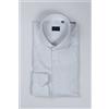 Bagariny Camicia uomo Bagariny sartoriale in cotone popeline stretch bianco con microfantasie - slim fit