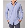 Amirante Antica Sartoria Napoletana Camicia uomo in lino e cotone rigata collo francese - slim fit