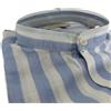 Veneziano Napoli Camicia uomo in puro lino collo coreano medium fit azzurra/bianca Made in Italy