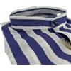 Veneziano Napoli Camicia uomo in puro lino collo coreano medium fit blu e bianca Made in Italy