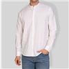 Amirante Antica Sartoria Napoletana Camicia uomo in puro lino collo coreano tinta unita - slim fit