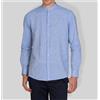 Amirante Antica Sartoria Napoletana Camicia uomo in puro lino collo coreano tinta unita - slim fit