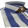 Veneziano Napoli Camicia uomo in puro lino collo francese medium fit avion/bianca Made in Italy