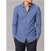 Amirante Antica Sartoria Napoletana Camicia uomo in puro lino collo francese tinta unita - slim fit