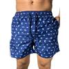 Amirante Antica Sartoria Napoletana Costume da bagno blu con stampa delfini azzurri