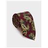 Amirante Antica Sartoria Napoletana Cravatta uomo in pura seta bordeaux paisley vintage 3 pieghe