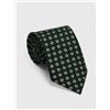 Amirante Antica Sartoria Napoletana Cravatta uomo in pura seta verde fantasia arancione 3 pieghe