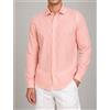 Amirante Antica Sartoria Napoletana Camicia uomo in cotone e lino rigata collo francese - slim fit