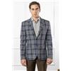 Amirante Antica Sartoria Napoletana Giacca uomo sartoriale 2 bottoni in lana e cotone blu e marrone sfoderata