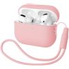Mocarheri Custodia in Silicone Compatibile con Airpods Pro 2 (2022), Mocarheri Ultra Sottile in Premium Silicone per Airpods Pro 2 Custodia Cover Custodia protettiva in silicone antiurto, Rosa
