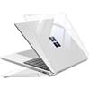 CLM-Tech Custodia compatibile con Microsoft Surface Laptop 2025 13 pollici (modello: 2095) - Custodia rigida ultra sottile - Snap Case Cover Trasparente