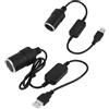 TXErfolg 2 x Adattatore USB A a Presa Accendisigari 12V per Auto Convertitore USB 5V a Presa Accendisigari 12V per Telecamera Auto GPS E-Dog Telefono Cellulare Tablet (35 cm, 60 cm)