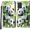 Haninsuze Cover per Samsung Galaxy A53 5G, Portafoglio PU Pelle, panda | Interno TPU Antiurto, Anti-Graffio, Fessura per Schede, Supporto Stand, Design Libro, Flip