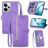 Fertuo Cover per Realme 14 / 14T 5G, Custodia a Libro in Pelle PU Flip Case con Porta Carte, Chiusura Magnetica e Cinturino [Disegni di Fiori] Portafoglio Interno Silicone Antiurto, Viola