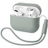 Mocarheri Custodia in Silicone Compatibile con Airpods Pro 2 (2022), Mocarheri Ultra Sottile in Premium Silicone per Airpods Pro 2 Custodia Cover Custodia protettiva in silicone antiurto, Grigio