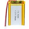 Sunkoo Batteria ai polimeri di litio 3,7 V 1300 mAh 703450 ricaricabile con cavo connettore JST per altoparlanti e dispositivi wireless