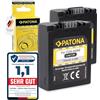 PATONA 2X CGA-S006 Batteria 750mAh - Ricambio per Panasonic CGA-S006E - per Lumix DMC-FZ7 FZ8 FZ18 FZ28 FZ30 FZ35 FZ38 FZ50, Leica V-Lux 1 - doppia riserva