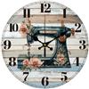 CHGCRAFT Orologio da Parete per Macchina da Cucire 30cm A Batteria in Stile Retrò Orologio Decorativo Rotondo Silenzioso e Non Ticchettante con Fiori per l'ufficio, la Casa e la Cucina