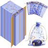 NBFBA 10 x 15CM Sacchetti Organza, 100 Pezzi Multicolore Borse Regalo con Coulisse, per Matrimoni, Battesimi, Regali, Lavanda, Gioielli