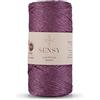 S SENSY Sensy Premium - Corda in poliestere luccicante, 2 mm, 251 m, 90% polipropilene, 10% poliestere, macramè, 2 mm, corda per uncinetto, filo per uncinetto, idea regalo per maglieria (viola scintilla)