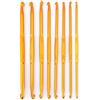Walfront 8 Pezzi Set Da Manico Per Uncinetti Set Di Ferri Per Maglieria, In Alluminio Dorato A Doppia Estremità Per Uncinetto E Lavorazione A Maglia