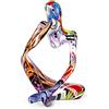 Jauhmui soprammobili moderni Scultura di pensatore,colorata resina Statue decorative 34,8 x 19,8 x 19,8 cm