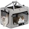 PEGIC Trasportino per gatti extra large per 2 gatti, trasportino portatile con lati morbidi per viaggi, usi interni ed esterni, 61 x 40,6 x 40,6 cm