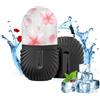 Joyeee Ice Roller Viso, Rullo di Ghiaccio in Silicone Riutilizzabile, Massaggiatore di Ghiaccio Facciale per Elimina le Linee Sottili, Riduce Il Gonfiore, Riduce i Pori, Nero