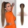 XFSRG 66cm Extension Capelli Lisci Con Forcine Capelli Finti Donna Coda Del Cavallo Regali Ragazze Donna Per appuntamento Celebrazione Festa Banchetti(Marrone Chiaro)