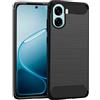 BCASE CUSTODIA B-CASE TPU SILICONE COVER CASE PER OPPO A6X 4G 5G CARBON METAL BLACK