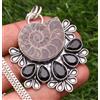 Fatto a mano Ciondolo ammonite argento sterling 925 pietra preziosa fatta a mano gioiello ...