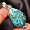 Fatto a mano Ciondolo turchese pietra preziosa argento sterling 925 ciondolo gioiello fatt...