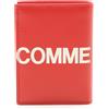 COMME des GARCONS Portafoglio COMME des GARCONS Bi-fold SA0641HL 9 pelle Rosso NUOVO logo unisex