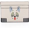 LOEWE Futurist Cat Card Case C643322X54 pelle bianco multicolore NUOVO donna