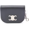CELINE Nano Buzas Triomphe Portachiavi 10P403DQ138DI Pelle Nero NUOVO Donna
