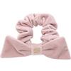 Miu Miu Nastro logo Miu Miu in metallo scrunchie accessorio per capelli velluto rosa ...