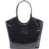 Miu Miu Borsa a tracolla Miu Miu IVY Tote a mano 5BG3212IEOF0002 pelle nera NUOVA donna