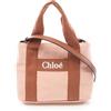 Chloe Borsa a tracolla Chloe 2Way C20274454 tela pelle velluto a coste rosa marrone...