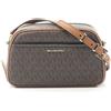Michael Kors Borsa a tracolla Michael Kors JET SET piccola 32F5GJ6C5B252 tela marrone NUOVA