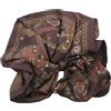SAINT LAURENT PARIS YSL Monogram Scrunch 8332833Y0012565 seta marrone NUOVO d...