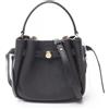 Tory Burch Romy mini secchiello 2 vie borsa a tracolla 179988001 pelle nera N...