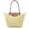 Longchamp LE PLIAGE ORIGINAL M Tote Bag L26055 tela pelle verde marrone NUOVA